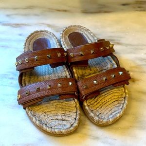 Valentino Rockstud Grainy Leather Sandal